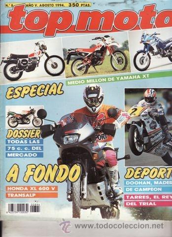 Voitures et Motocyclettes: REVISTA TOP AUTO N&ordm; 8-V A&Ntilde;O 1994 P:HONDA XL 600 V TRNSALP.HONDA 1500 GL.APRILIA SR 50. NORTON 50 TT.