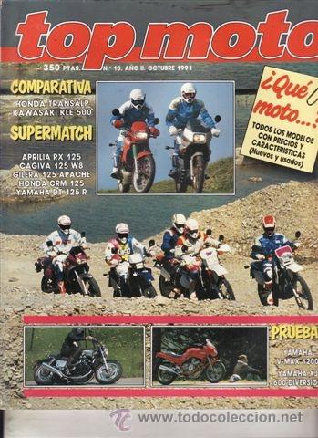 Coches y motocicletas: REVISTA TOP MOTO N&ordm; 10-II A&Ntilde;O 1991. PRUEBA: YAMAHA XJ 600 S DIVERSION. YAMAHA V MAX 1200. GILERA 50