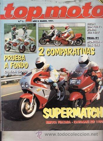 Voitures et Motocyclettes: REVISTA TOP MOTO N&ordm; 3-II A&Ntilde;O 1991. PRUEBA: APRILIA RX 125. GILERA 125 SP-02. MV 125 MONOARBOL. COMPA