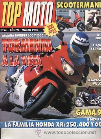 Coches y Motocicletas: REVISTA TOP MOTO N&ordm; 63 A&Ntilde;O 1996. PRUEBA: YAMAHA YZF 600. YAMAHA YZF 1000. SUZUKI GSF 600 S BANDIT. H