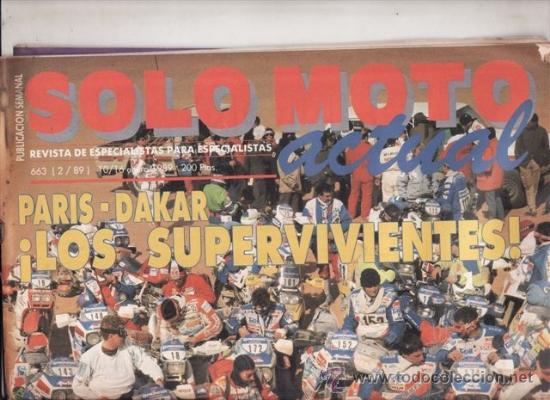 Voitures et Motocyclettes: REVISTA SOLO MOTO ACTUAL N&ordm; 663 A&Ntilde;O 1989.