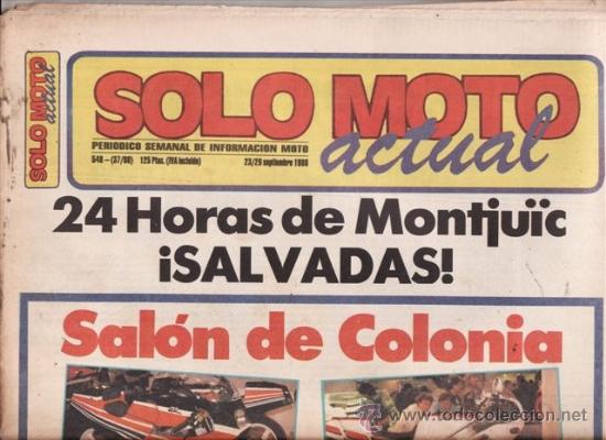 Voitures et Motocyclettes: REVISTA SOLO MOTO ACTUAL N&ordm; 548 A&Ntilde;O 1988. PRUEBA: MORINI KJ 125.