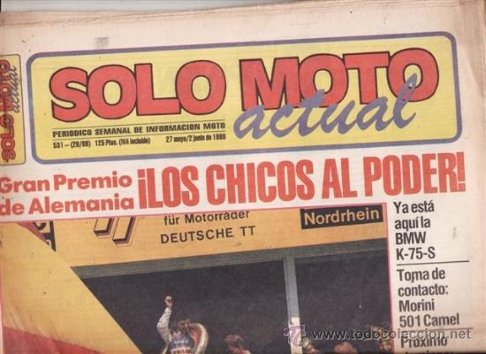 Voitures et Motocyclettes: REVISTA SOLO MOTO ACTUAL N&ordm; 531 A&Ntilde;O 1988. PRUEBA: MORINI 501 CAMEL.