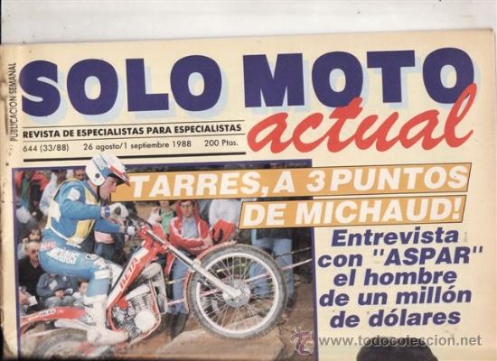 Voitures et Motocyclettes: REVISTA SOLO MOTO ACTUAL N&ordm; 644 A&Ntilde;O 1988. PRUEBA: KTM 600 INCAS.