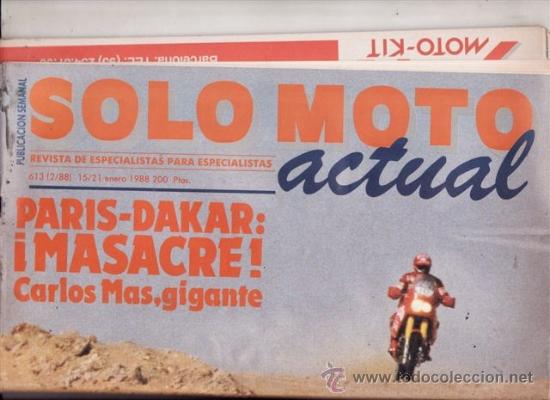 Voitures et Motocyclettes: REVISTA SOLO MOTO ACTUAL N&ordm; 613 A&Ntilde;O 1988. PRUEBA: GILERA DAKOTA 500.