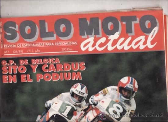 Voitures et Motocyclettes: REVISTA SOLO MOTO ACTUAL N&ordm; 687 A&Ntilde;O 1989. PRUEBA: GAS GAS 327. APRILIA TUAREG WING 125. NOVEDAD: SUZ