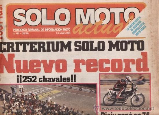 Automobili e Motociclette: REVISTA SOLO MOTO ACTUAL N&ordm; 499 A&Ntilde;O 1985. PRUEBA: MERLIN TRAIL DG 11.