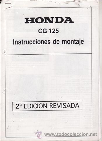 Voitures et Motocyclettes: INSTRUCCIONES DE MONTAJE (ORIGINAL) HONDA CG 125/CG 125 TITAN IDIOMA ESPA&Ntilde;OL 8 P&Aacute;GINAS.