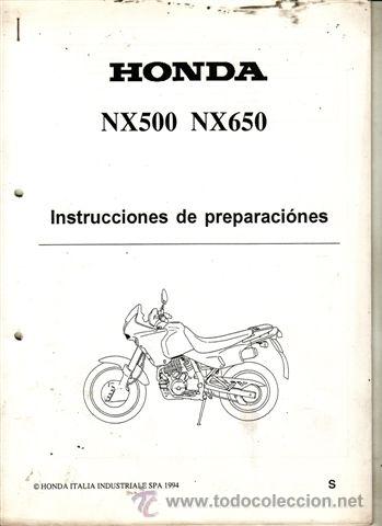 Voitures et Motocyclettes: INSTRUCCIONES DE PREPARACION HONDA NX 500-NX 650 (ORIGINAL) A&Ntilde;O 1994  IDIOMA ESPA&Ntilde;OL 17 P&Aacute;GINAS.