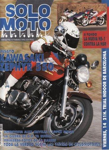 Automobili e Motociclette: REVISTA SOLO MOTO ACTUAL N&ordm; 820 A&Ntilde;O 1992. PRU:KAWASAKI ZEPHYR 550.GAS GAS CONTAC GT 25.HONDA NS 125.