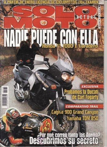 Voitures et Motocyclettes: REVISTA SOLO MOTO ACTUAL N&ordm; 1175 A&Ntilde;O 1998. PRUEBA: HONDA XL 1000 V VARADERO. COMP: YAMAHA TDM 850