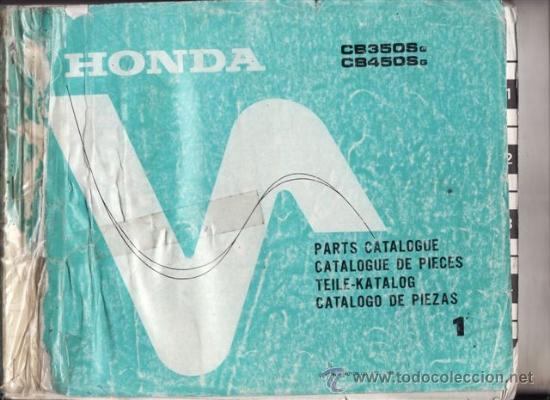 Voitures et Motocyclettes: CATALOGO HONDA CB 350/450 SG (ORIGINAL) A&Ntilde;O 1985. 258 P&Aacute;GINAS.