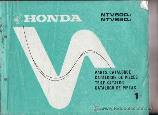 Voitures et Motocyclettes: CATALOGO DE PIEZAS HONDA NTV 650 (ORIGINAL) A&Ntilde;O 1988. 324 PAGINAS.