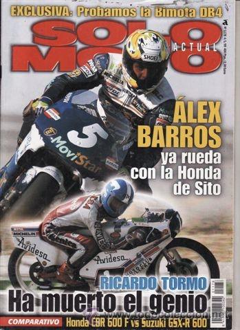 Automobili e Motociclette: REVISTA SOLO MOTO ACTUAL N&ordm; 1178 A&Ntilde;O 1999. PRUEBA: BIMOTA DB 4. HONDA CHA 125 SPACY. HONDA CLR 125 C