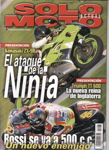 Autos und Motorr&auml;der: REVISTA SOLO MOTO ACTUAL N&ordm; 1223 A&Ntilde;O 1999. PRUEBA: TRIUMPH TT 600. ATALA BYTE AT 10.
