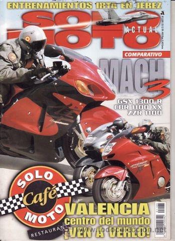 Cars and Motorcycles: REVISTA SOLO MOTO ACTUAL N&ordm; 1185 A&Ntilde;O 1999.PRU:SUZUKI TU 125.COMP:SUZUKI GSX 1300 R, HONDA CBR 1100.
