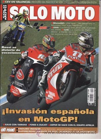 Cars and Motorcycles: REVISTA SOLO MOTO ACTUAL N&ordm; 1484 A&Ntilde;O 2004. PRU: PIAGGIO FLY. KTM 990 SUPER DUKE COMP: HONDA CBF 500