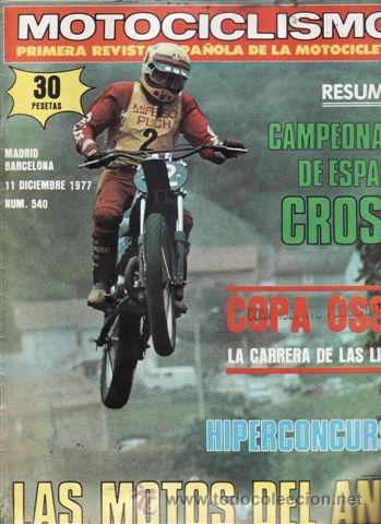 Voitures et Motocyclettes: REVISTA MOTOCICLISMO N&ordm; 540 A&Ntilde;O 1977.