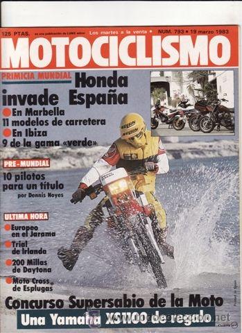 Automobili e Motociclette: REVISTA MOTOCICLISMO N&ordm; 793 A&Ntilde;O 1983. PRUEBA: BIMOTA SB 4. RACING: HONDA RS 500 S.