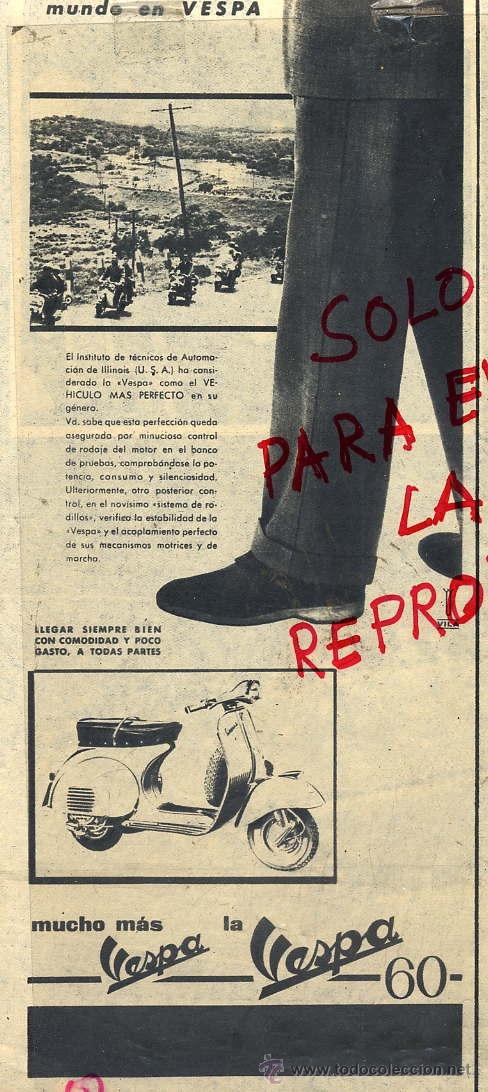 Coches y Motocicletas: MOTOCICLETAS VESPA 1960 RETAL HOJA REVISTA