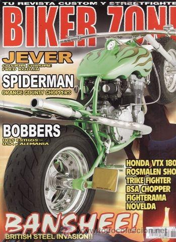 Cars and Motorcycles: REVISTA BIKER ZONE N&ordm; 127 A&Ntilde;O 2004. PRUEBA: HONDA VTX 1800. ROSMALEN SHOW. TRIKE FIGTHER. BSA CHOPPE