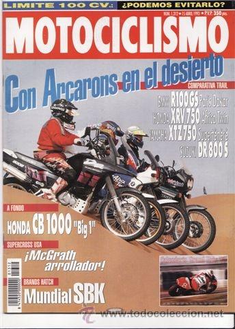Autos und Motorr&auml;der: REVISTA MOTOCICLISMO N&ordm; 1312 A&Ntilde;O 1993. PRUEBA: HONDA CB 1000 BIG 1. COMPARATIVA: BMW R 100 GS PD, HO