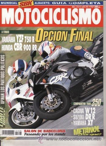 Coches y motocicletas: REVISTA MOTOCICLISMO N&ordm; 1318 A&Ntilde;O 1993. COMPARATIVA: HONDA CBR 900 RR Y YAMAHA YFZ 750 R. CAGIVA W 12
