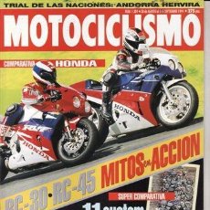Coches y Motocicletas: REVISTA MOTOCICLISMO Nº 1384 AÑO 1994. PRU:HONDA RC 45 RUMI.ROC 500. COMP:HONDA RC 30 Y NONDA RC 45.