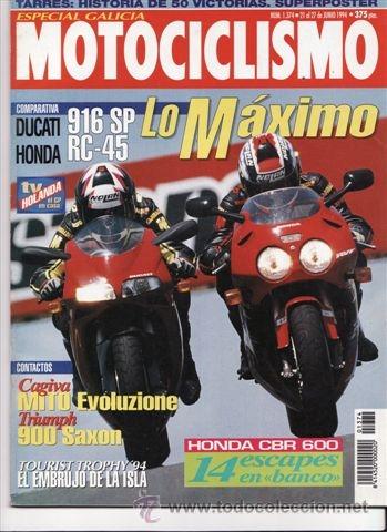 Autos und Motorr&auml;der: REVISTA MOTOCICLISMO N&ordm; 1374 A&Ntilde;O 1994. PRUEBA: TRIUMPH 900 SAXON. CAGIVA MITO 155 EVOLUCIONE.