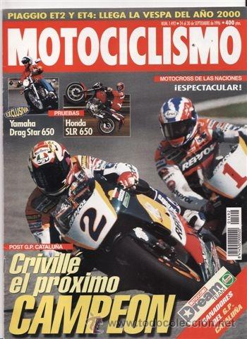 Cars and Motorcycles: REVISTA MOTOCICLISMO N&ordm; 1492 A&Ntilde;O 1996. PRUEBA: HONDA SLR 650. YAMAHA XVS 650 DRAG STAR.
