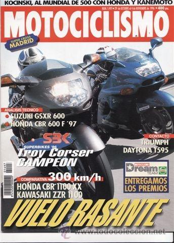 Voitures et Motocyclettes: REVISTA MOTOCICLISMO N&ordm; 1497 A&Ntilde;O 1996.PRU:SUZUKI GSX R 600.HONDA CBR 600 F(97).TRIUMPH DAYTONA T595.