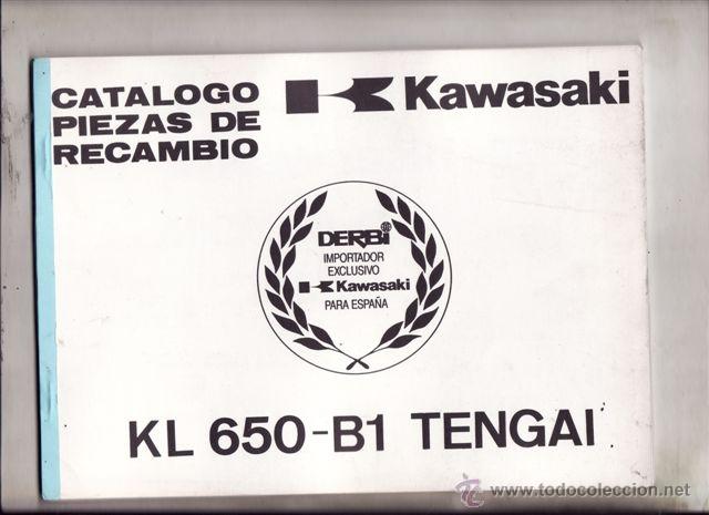 Voitures et Motocyclettes: CATALOGO PIEZAS DE RECAMBIO KL 650 TENGAI (ORIGINAL) A&Ntilde;O 89 TAPA DURA 67 PAGINAS.