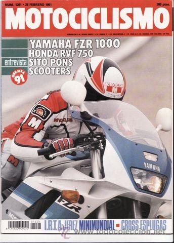 Automobili e Motociclette: REVISTA MOTOCICLISMO N&ordm; 1201 A&Ntilde;O 1991. PRUEBA: YAMAHA FZR 1000 (91). HONDA RVF 750.