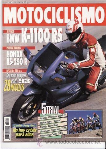 Voitures et Motocyclettes: REVISTA MOTOCICLISMO N&ordm; 1301 A&Ntilde;O 1993. PRU.BMW K 1100 RS. HONDA RS 250 R. COMP:APRILIA CLIMBER 280 R