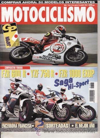 Cars and Motorcycles: REVISTA MOTOCICLISMO N&ordm; 1366 A&Ntilde;O 1994 PRU:HUSQVARNA WR 125DUAL.COMP:YAMAHA FZR 600 R,YAMAHA YZF750R.