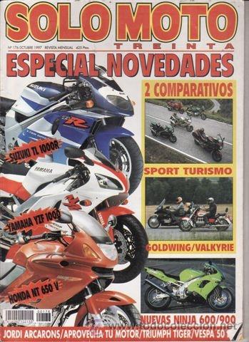 Voitures et Motocyclettes: REVISTA SOLO MOTO 30 N&ordm; 176 A&Ntilde;O 1997. PRUEBA: TRIUMPH TIGER. COMPARATIVA: HONDA GL 1500 GOLDWING SE