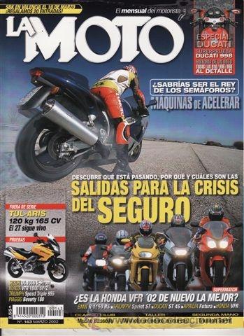 Autos und Motorr&auml;der: REVISTA LA MOTO N&ordm; 143 A&Ntilde;O 2002. PRUEBA: SUZUKI DL 1000 V STROM. HONDA VTR 1000 SP 2. TRIUMPH SPEED