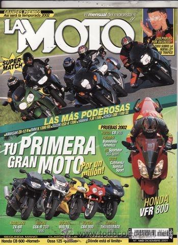 Voitures et Motocyclettes: REVISTA LA MOTO N&ordm; 140 A&Ntilde;O 2001. PRUEBA: HONDA CB 900 TRIUMPH BONNEVILLE AMERICA. HD SPORTSTER 883 S