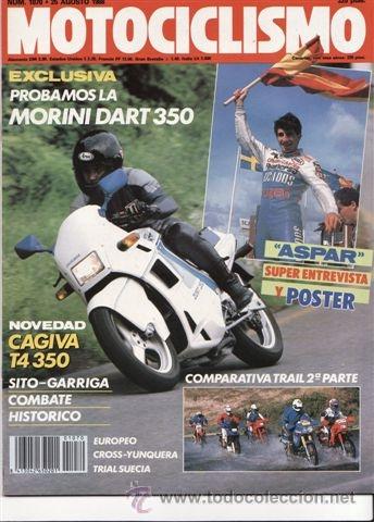 Autos und Motorr&auml;der: REVISTA MOTOCICLISMO N&ordm; 1070 A&Ntilde;O 1988. PRUEBA: CAGIVA T4 350. MORINI DRAT 350. COMP: CAGIVA 500 T4,