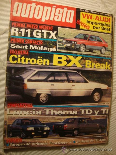 Voitures et Motocyclettes: REVISTA COCHE COCHES AUTOPISTA N&ordm; A&Ntilde;O EN PORTADA