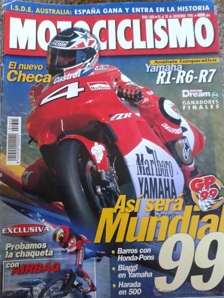 Autos und Motorr&auml;der: REVISTA MOTOCICLISMO -- N&ordm; 1605 -- NOVIEMBRE 1998 --