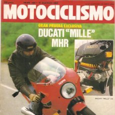 Coches y Motocicletas: REVISTA MOTOCICLISMO Nº864 1984 PRUEBA DUCATI MILLE MHR - CAGIVA ELEFANT 125. Lote 45527163