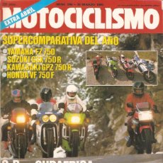 Coches y Motocicletas: MOTOCICLISMO 896 MARZO 1985 YAMAHA FZ 750-SUZKI GSX 750R -KAWAWAKI GPZ 750R -HONDA VF 750F. Lote 45527315