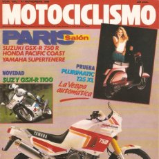 Coches y Motocicletas: REVISTA MOTOCICLISMO Nº1082 17-10-1988 VESPA 125 XL -SUZUKI GSXR 750R-YAMAHA SUPERTENERE. Lote 45527576