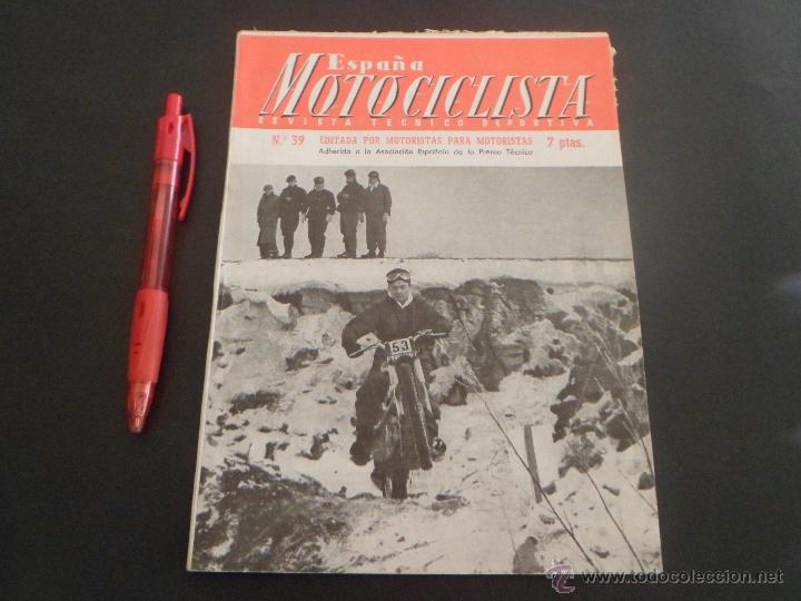 Cars and Motorcycles: ESPA&Ntilde;A MOTOCICLISTA - NUMERO 39 - ENERO 1955 - CONTRAPORTADA ANUNCIO DE OSSA