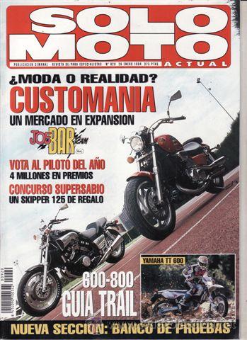 Cars and Motorcycles: REVISTA SOLO MOTO ACTUAL N&ordm; 920 A&Ntilde;O 1994. PRUEBA: YAMAHA TT 600 S. PRUEBA RACING: HONDA NSR 500