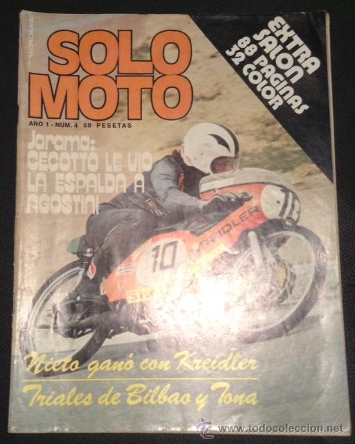 Voitures et Motocyclettes: revista de 1975 solo moto a&ntilde;o 1 n&ordm; 4 angel nieto trial bilbao y tona a&ntilde;os 70