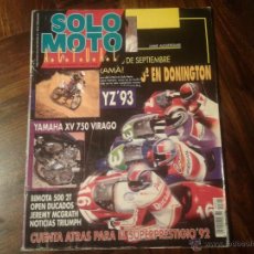 Coches y Motocicletas: SOLO MOTO AGOSTO 1992. YAMAHA VIRAGO XV 750. YAMAHA YZ. TRIUMPH.. Lote 46712053