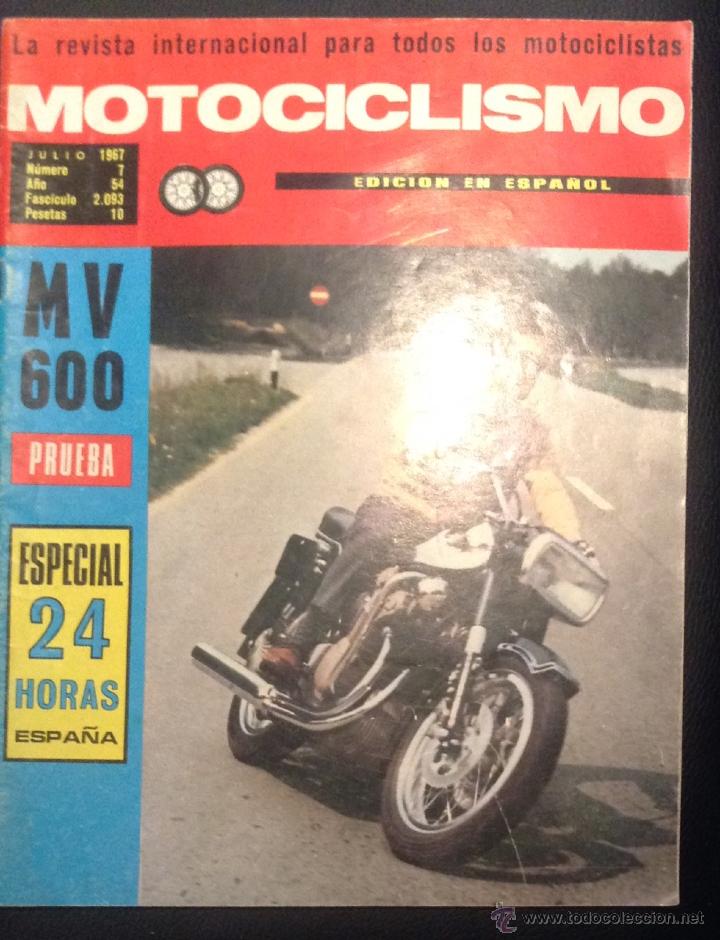 Cars and Motorcycles: revista motociclismo julio de 1967 numero 7 mv 600
