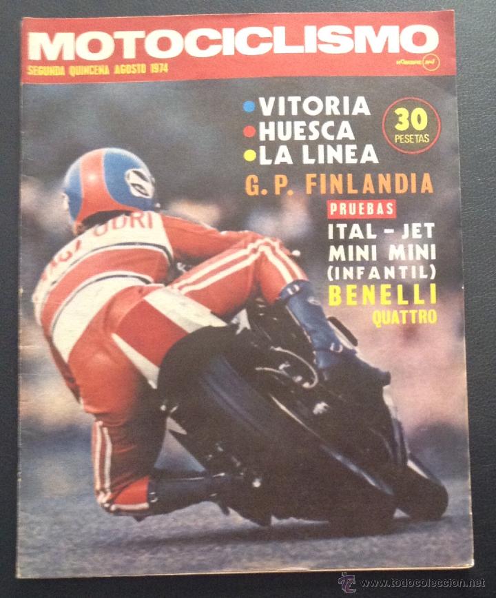Cars and Motorcycles: revista motociclismo segunda quincena agosto 1974 benelli 500 quattro ital-jet mini-mini bambino